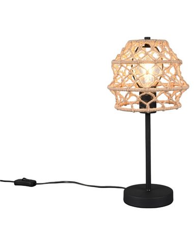 Lampe de table HIVE en corde naturelle, ampoule exclue. 1x E27 max. 10 W IP20