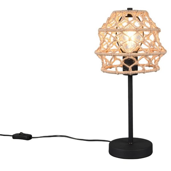 Lampe de table HIVE en corde naturelle, ampoule exclue. 1x E27 max. 10 W IP20