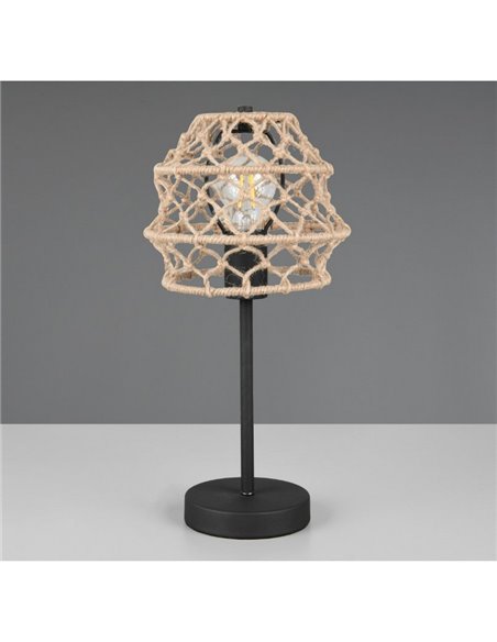 Luminária de mesa HIVE feita de corda natural, lâmpada excl. 1x E27 máx. 10 W IP20