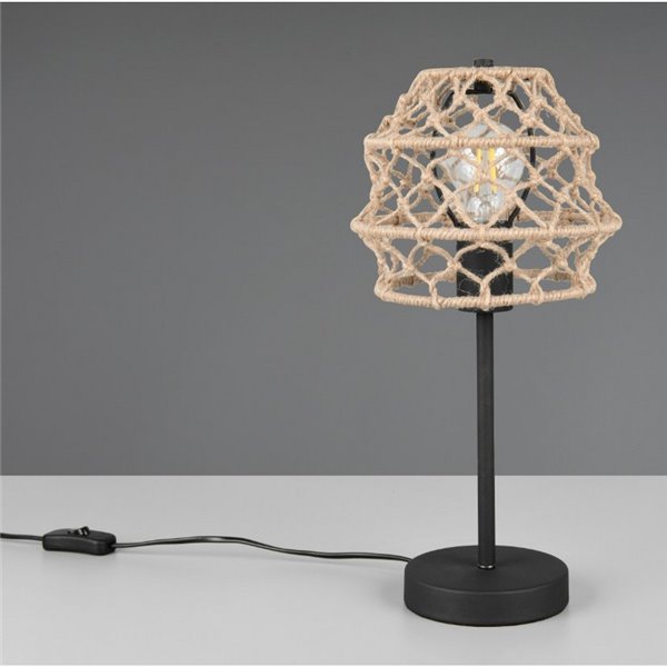 Lampe de table HIVE en corde naturelle, ampoule exclue. 1x E27 max. 10 W IP20