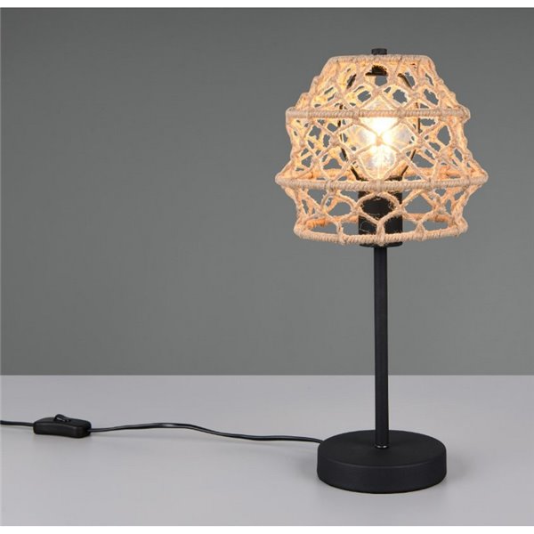 Lampe de table HIVE en corde naturelle, ampoule exclue. 1x E27 max. 10 W IP20