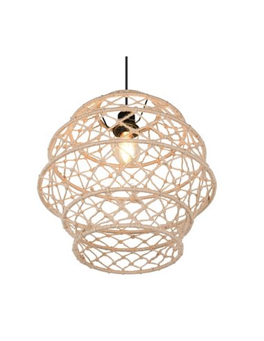 Luminária pendente HIVE com altura ajustável e lâmpada de corda natural, excl. 1x E27 máx. 10 W IP20