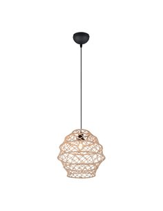 Lámpara colgante HIVE altura ajustable y cuerda natural bombilla excl. 1x E27 max. 10W IP20