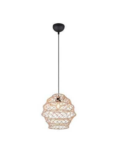 Lámpara colgante HIVE altura ajustable y cuerda natural bombilla excl. 1x E27 max. 10W IP20