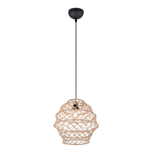 Lámpara colgante HIVE altura ajustable y cuerda natural bombilla excl. 1x E27 max. 10W IP20