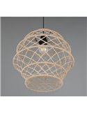 Lámpara colgante HIVE altura ajustable y cuerda natural bombilla excl. 1x E27 max. 10W IP20