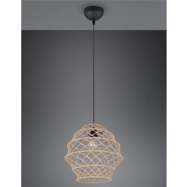 Lámpara colgante HIVE altura ajustable y cuerda natural bombilla excl. 1x E27 max. 10W IP20