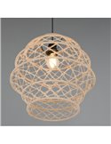 Lámpara colgante HIVE altura ajustable y cuerda natural bombilla excl. 1x E27 max. 10W IP20