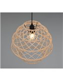 Lámpara colgante HIVE altura ajustable y cuerda natural bombilla excl. 1x E27 max. 10W IP20