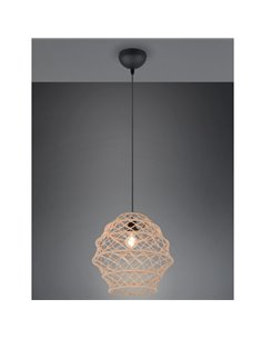Lámpara colgante HIVE altura ajustable y cuerda natural bombilla excl. 1x E27 max. 10W IP20 2