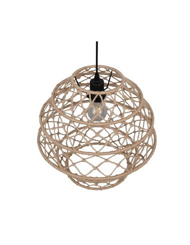 Lámpara colgante HIVE altura ajustable y cuerda natural bombilla excl. 1x E27 max. 10W IP20