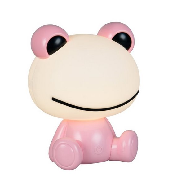 Lámpara infantil de mesa ranita HOPPER con interruptor y cambio de color RGB 3W 1x 30lm IP20 Rosa