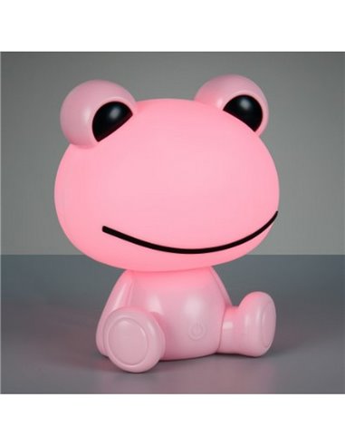 Lámpara infantil de mesa ranita HOPPER con interruptor y cambio de color RGB 3W 1x 30lm IP20 Rosa