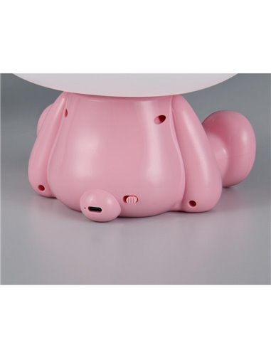 Lámpara infantil de mesa ranita HOPPER con interruptor y cambio de color RGB 3W 1x 30lm IP20 Rosa