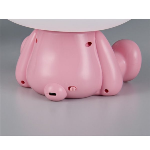 Lámpara infantil de mesa ranita HOPPER con interruptor y cambio de color RGB 3W 1x 30lm IP20 Rosa