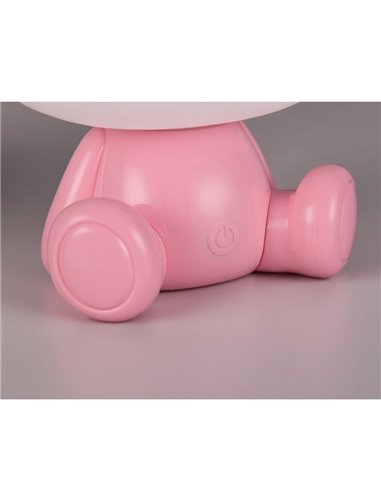 Candeeiro de mesa infantil HOPPER frog com interruptor e mudança de cor RGB 3W 1x 30lm IP20 Rosa