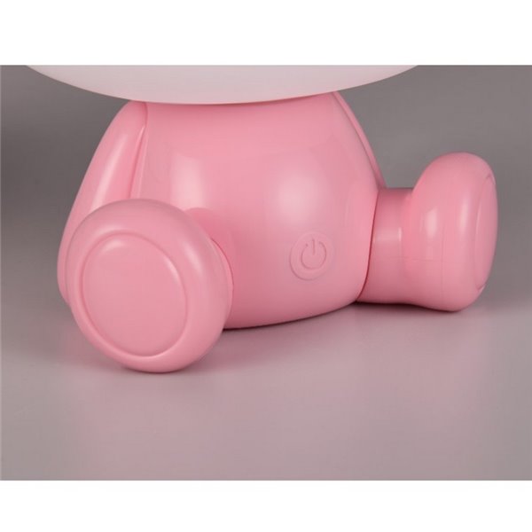 Lámpara infantil de mesa ranita HOPPER con interruptor y cambio de color RGB 3W 1x 30lm IP20 Rosa