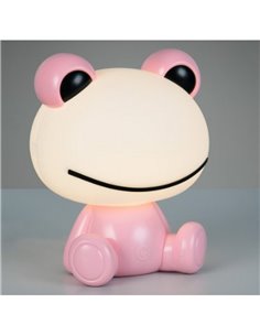 Lámpara infantil de mesa ranita HOPPER con interruptor y cambio de color RGB 3W 1x 30lm IP20 Rosa 2