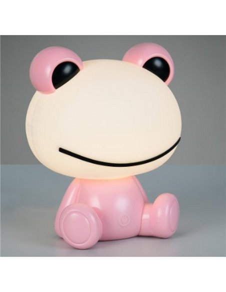 Lámpara infantil de mesa ranita HOPPER con interruptor y cambio de color RGB 3W 1x 30lm IP20 Rosa