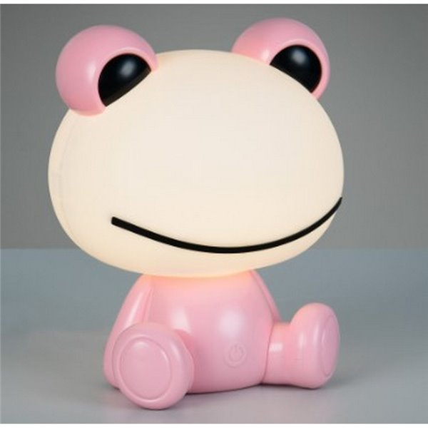 Lámpara infantil de mesa ranita HOPPER con interruptor y cambio de color RGB 3W 1x 30lm IP20 Rosa