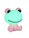 Lámpara infantil de mesa ranita HOPPER con interruptor y cambio de color RGB 3W 1x 30lm IP20 Rosa