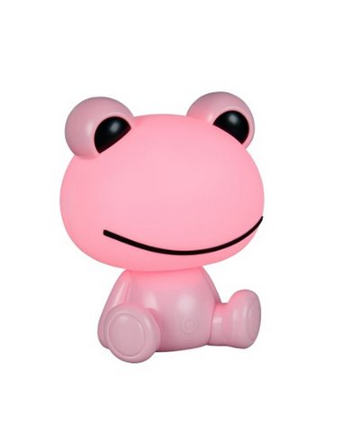 Lámpara infantil de mesa ranita HOPPER con interruptor y cambio de color RGB 3W 1x 30lm IP20 Rosa