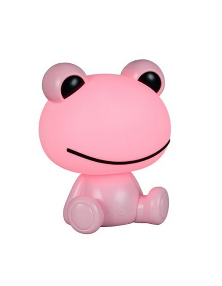 Lámpara infantil de mesa ranita HOPPER con interruptor y cambio de color RGB 3W 1x 30lm IP20 Rosa