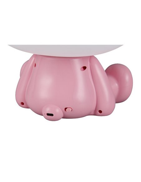 Lámpara infantil de mesa ranita HOPPER con interruptor y cambio de color RGB 3W 1x 30lm IP20 Rosa