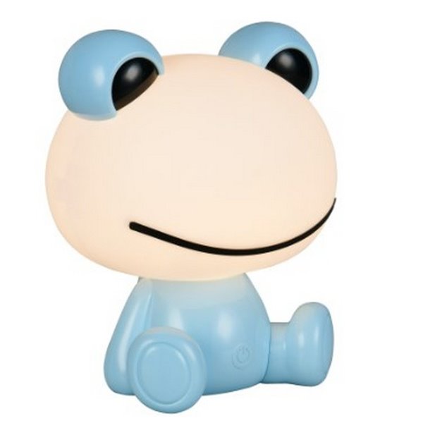 Lámpara de sobremesa ranita infantil HOPPER con interruptor y cambio de color RGB 3W 1x 30lm IP20 Azul