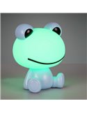 Lámpara de sobremesa ranita infantil HOPPER con interruptor y cambio de color RGB 3W 1x 30lm IP20 Azul