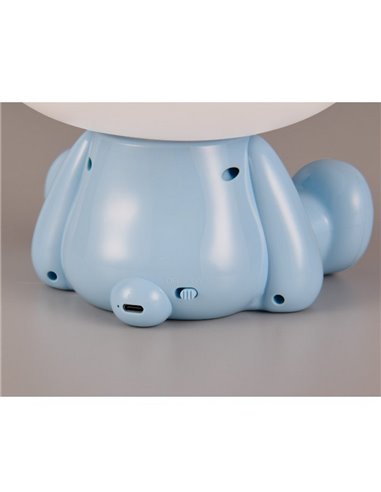 Lámpara de sobremesa ranita infantil HOPPER con interruptor y cambio de color RGB 3W 1x 30lm IP20 Azul
