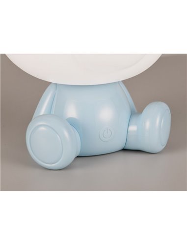 Lámpara de sobremesa ranita infantil HOPPER con interruptor y cambio de color RGB 3W 1x 30lm IP20 Azul