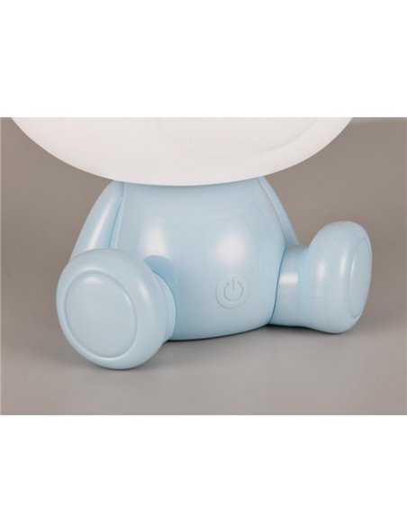 Lámpara de sobremesa ranita infantil HOPPER con interruptor y cambio de color RGB 3W 1x 30lm IP20 Azul