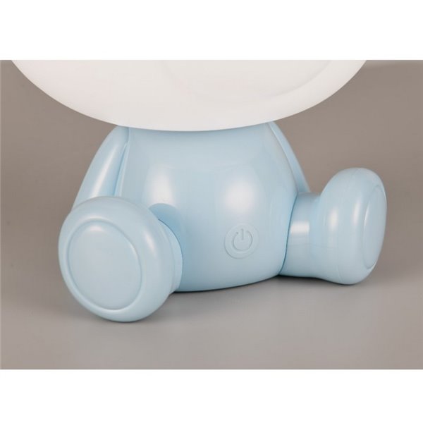 Lámpara de sobremesa ranita infantil HOPPER con interruptor y cambio de color RGB 3W 1x 30lm IP20 Azul