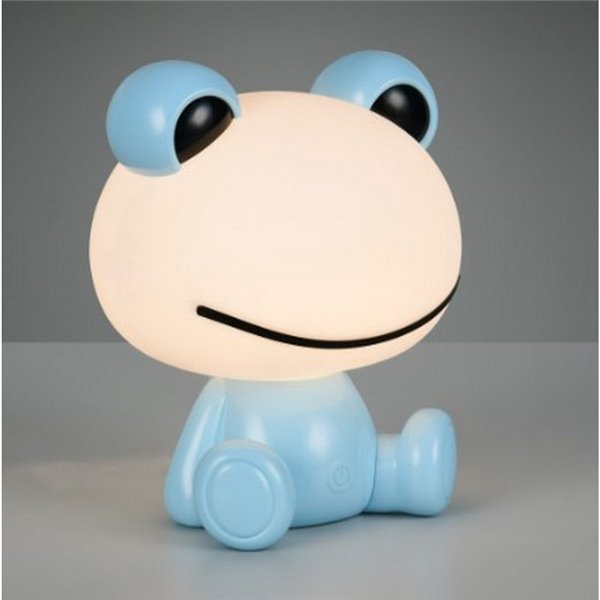 Lámpara de sobremesa ranita infantil HOPPER con interruptor y cambio de color RGB 3W 1x 30lm IP20 Azul