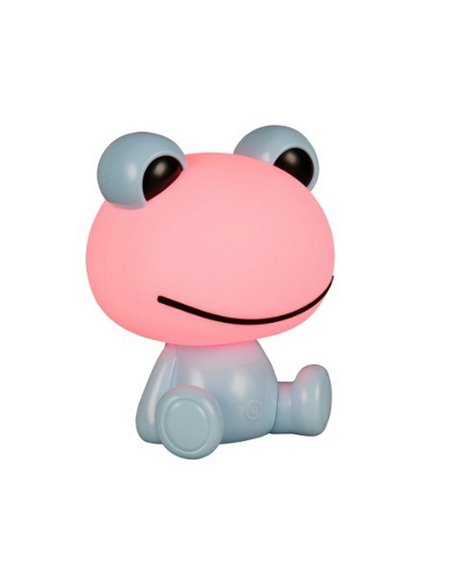 Lámpara de sobremesa ranita infantil HOPPER con interruptor y cambio de color RGB 3W 1x 30lm IP20 Azul