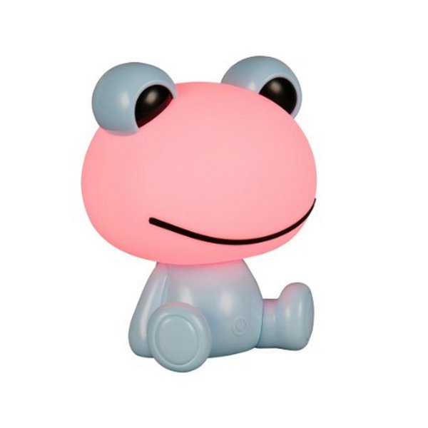 Lámpara de sobremesa ranita infantil HOPPER con interruptor y cambio de color RGB 3W 1x 30lm IP20 Azul