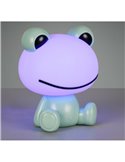 Lámpara infantil de sobremesa ranita HOPPER con interruptor y cambio de color RGB 3W 1x 30lm IP20 Verde
