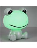 Lámpara infantil de sobremesa ranita HOPPER con interruptor y cambio de color RGB 3W 1x 30lm IP20 Verde