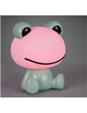 Lámpara infantil de sobremesa ranita HOPPER con interruptor y cambio de color RGB 3W 1x 30lm IP20 Verde