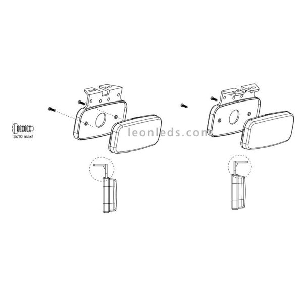 Piloto Lateral LED 2 funciones FT-075 Con Soporte e Fristom al mejor precio de internet | LeonLeds