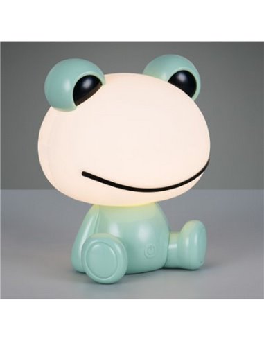Lámpara infantil de sobremesa ranita HOPPER con interruptor y cambio de color RGB 3W 1x 30lm IP20 Verde