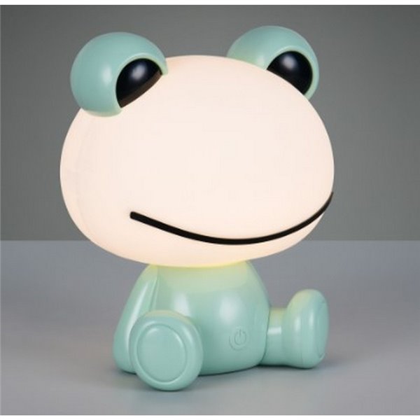Lámpara infantil de sobremesa ranita HOPPER con interruptor y cambio de color RGB 3W 1x 30lm IP20 Verde