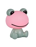 Lámpara infantil de sobremesa ranita HOPPER con interruptor y cambio de color RGB 3W 1x 30lm IP20 Verde
