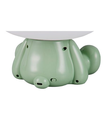 Lámpara infantil de sobremesa ranita HOPPER con interruptor y cambio de color RGB 3W 1x 30lm IP20 Verde