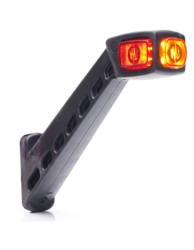 Galibo LED longo 25,4 cm com logotipo WAS Âmbar - Branco - Vermelho 12 V 24 V A R1 SM1