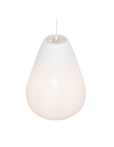 Lámpara de techo JANINE pantalla tela y rejilla, altura ajustable y efecto luz difusa bombilla excl. 1x E27 max. 40W IP20