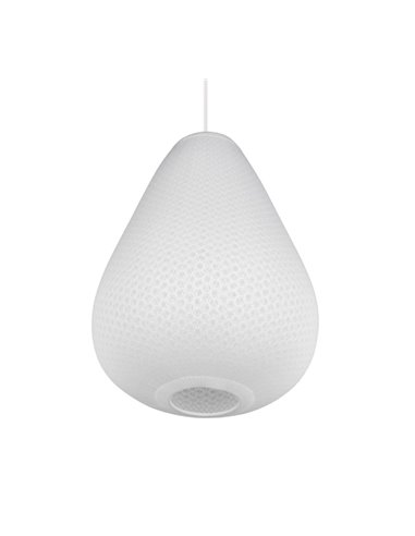 Lámpara de techo JANINE pantalla tela y rejilla, altura ajustable y efecto luz difusa bombilla excl. 1x E27 max. 40W IP20