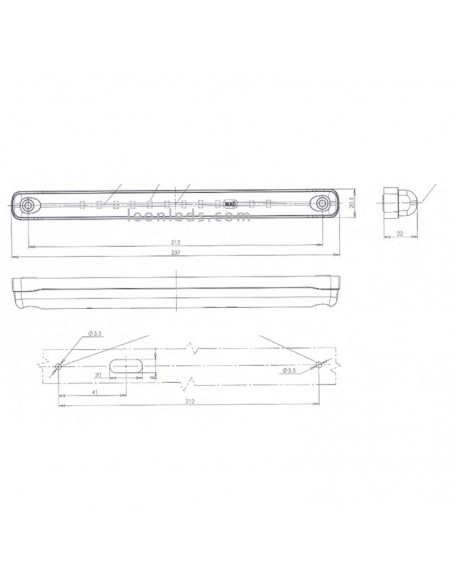 Luz de circulação diurna de LED alongada barata | Caminhões Baratos LED Daylight Aprovados | Leon Iluminação LED