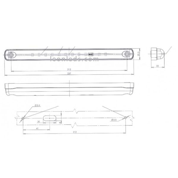 Luz diurna LED alargada Barata | Luz Diurna LED barata camiones Homologada | LeonLeds Iluminación 